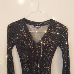 Freshman long sleeve cheetah print shirt